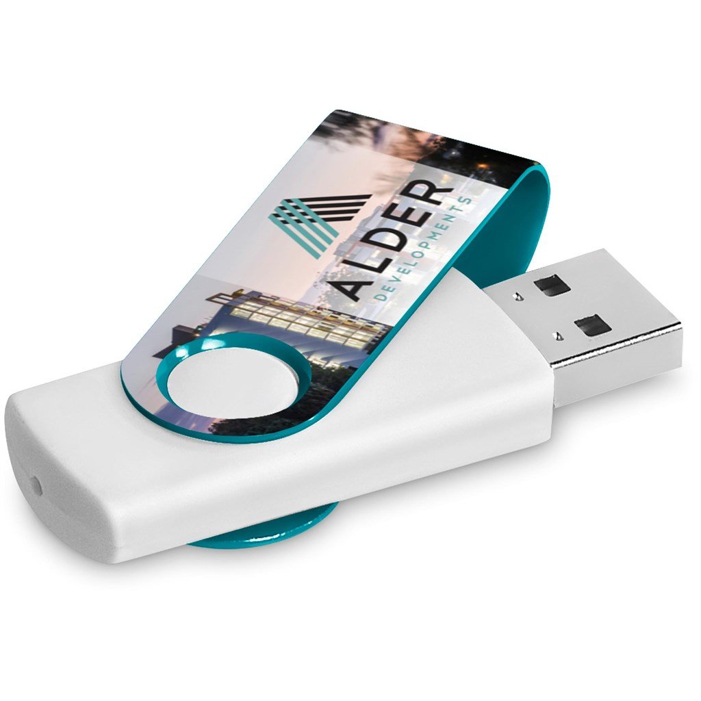 Axis Gyro White Flash Drive - 16GB / TURQUOISE - Drives,Flash Drives