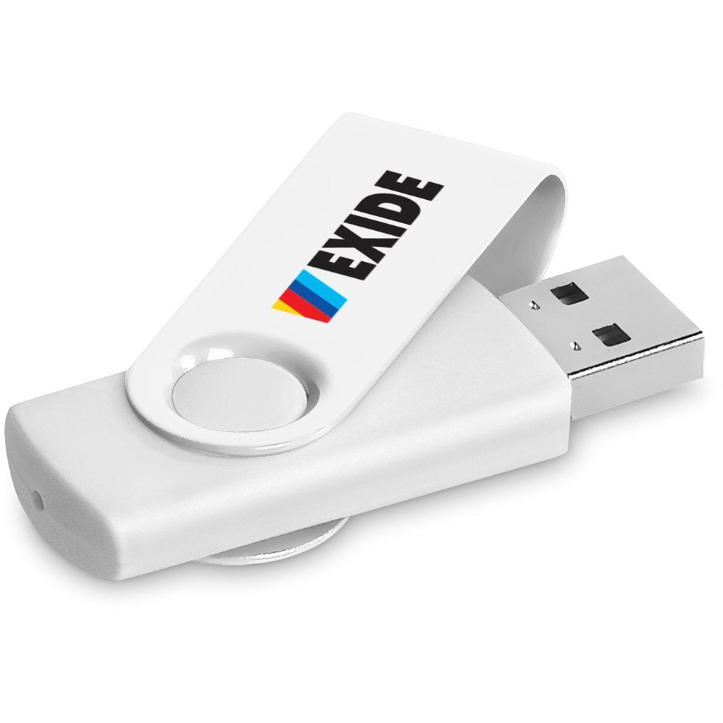 Axis Gyro White Flash Drive - 8GB / SOLID WHITE - Drives,Flash Drives