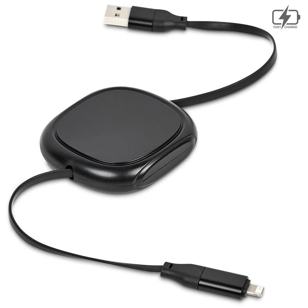 Balanko 4-in-1 Retractable Fast Charge 60W Cable BLACK - Chargers and Adaptors,Technology