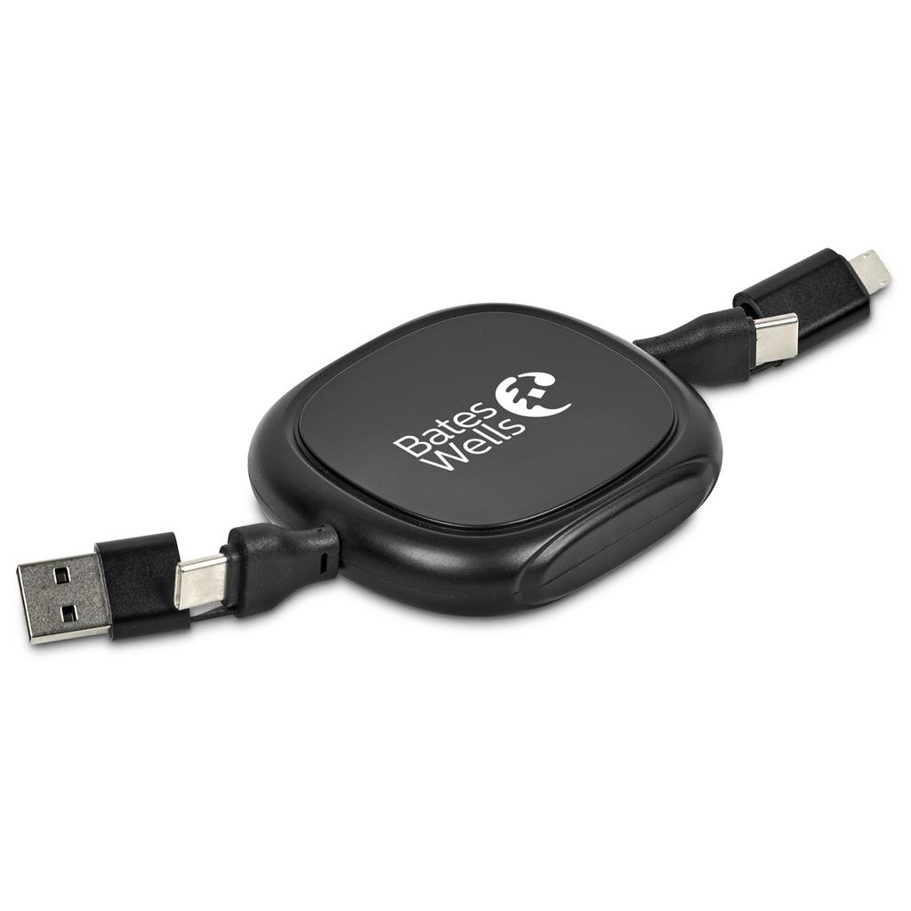 Balanko 4-in-1 Retractable Fast Charge 60W Cable BLACK - Chargers and Adaptors,Technology