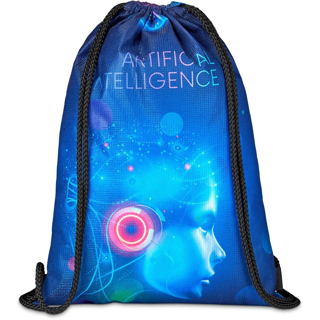 Custom Bellville Recycled PET Drawstring Bag BLACK - Bags and Backpacks,Custom Backpacks