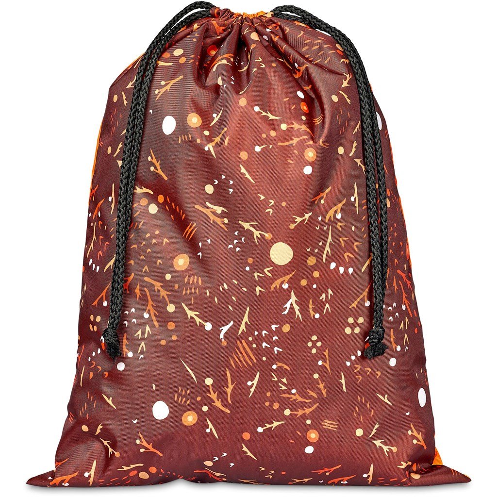 Custom Benguela Jumbo Polyester Drawstring Pouch BLACK - Bags and Backpacks,Custom Backpacks