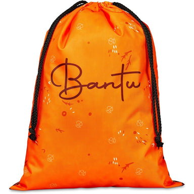 Custom Benguela Jumbo Polyester Drawstring Pouch BLACK - Bags and Backpacks,Custom Backpacks