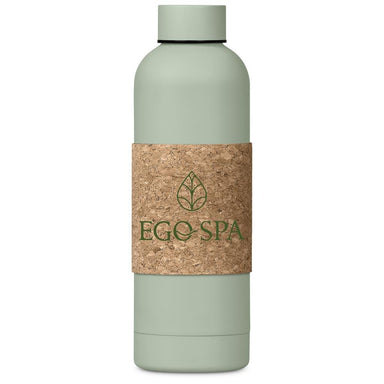 Bermuda Kork Recycled Stainless Steel Water Bottle - 800ml SAGE - Bottles,Drinkware,Recycled Drinkware