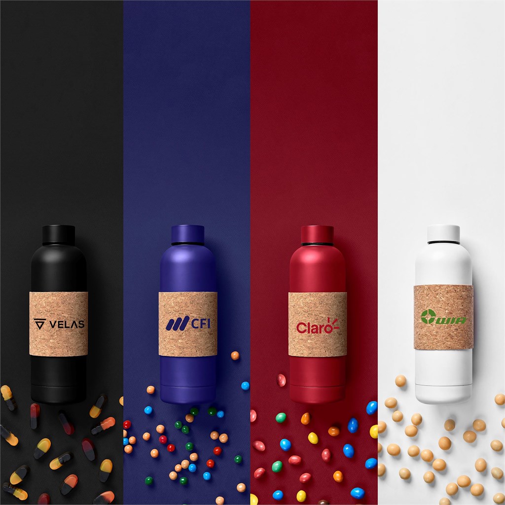 Bermuda Kork Recycled Stainless Steel Water Bottle - 800ml - Bottles,Drinkware,Recycled Drinkware