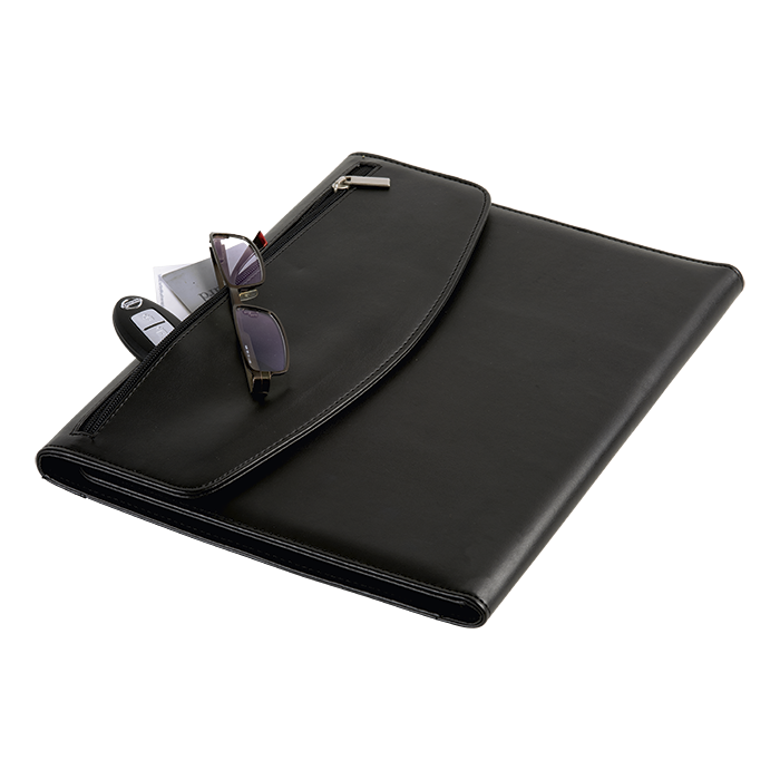 BF0029 - A4 Folio with Calculator and Zippered Flap Pocket - 40 pages Black / STD / Last Buy - Folders