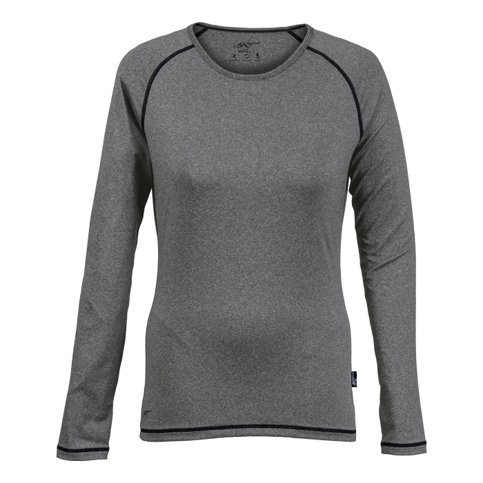 BRT Ladies Signature Long Sleeve Top Charcoal Melange / XS / Last Buy - Off Field Apparel