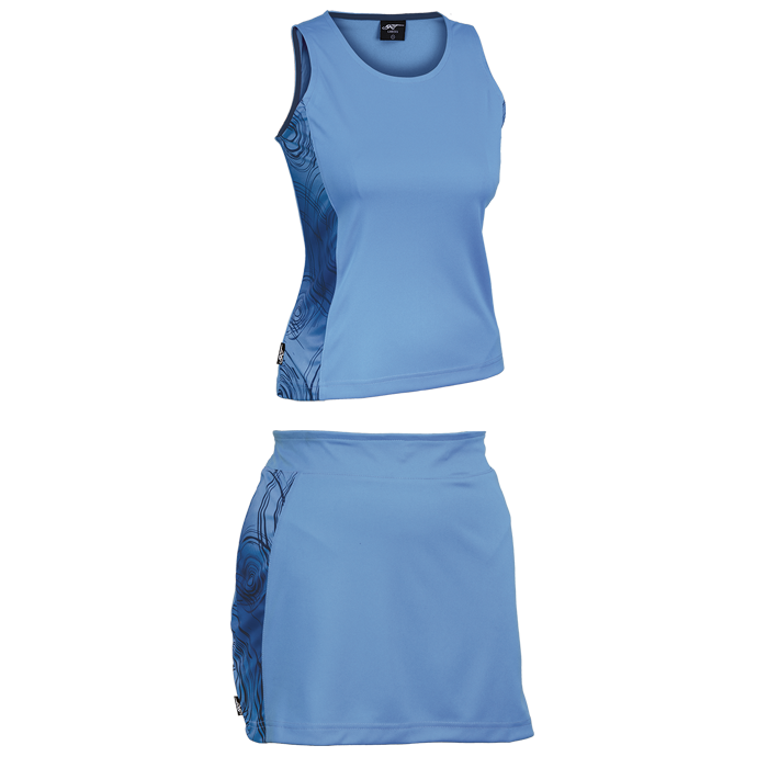 BRT Triflex Single Set Top and Skirt Sky/Navy / XS / Last Buy - On Field Apparel