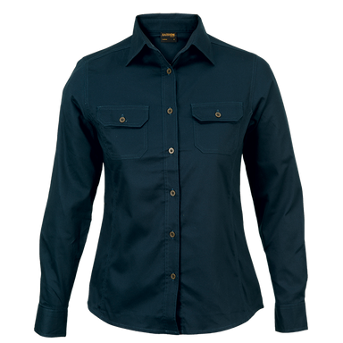 Bush Shirt Long Sleeve Ladies Navy / XL / Regular - Shirts-Outdoor