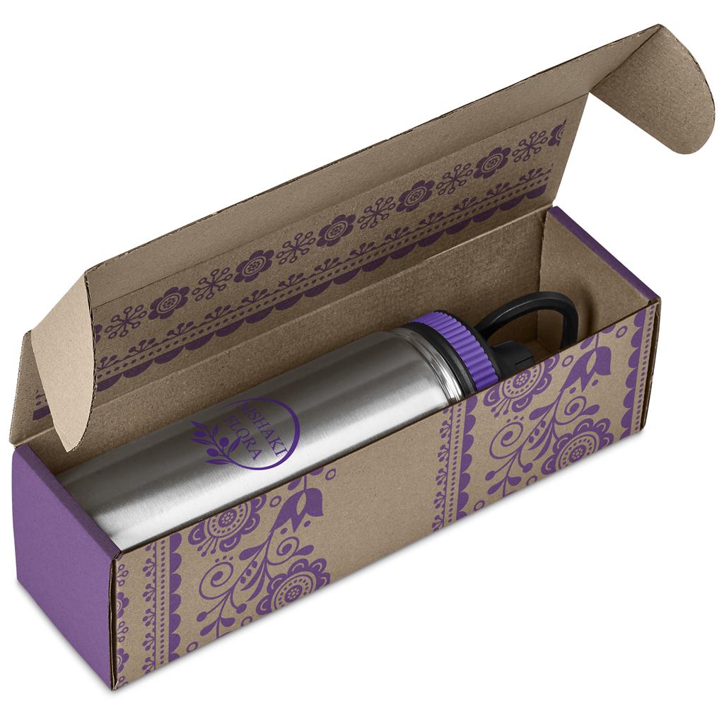 Cardozo Bottle in Bianca Custom Gift Box PURPLE - Bottles Flasks And Tall Tumblers In Boxes,Custom Packaging