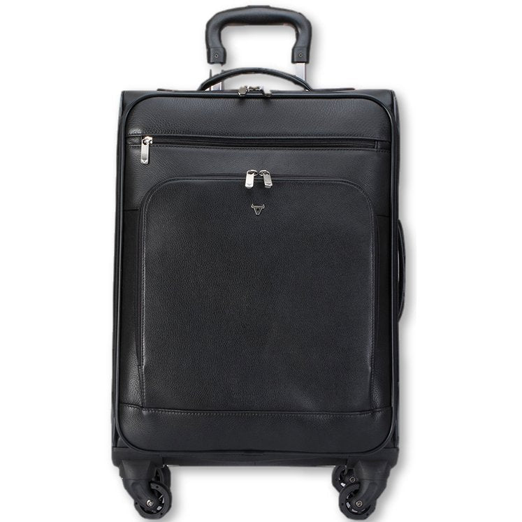 Cassidy Authentic Leather Cabin Trolley Black-Suitcases
