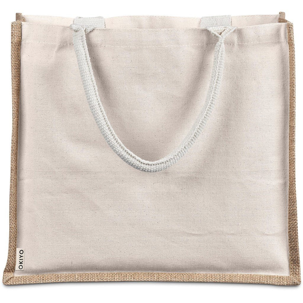 Chinsai Maxi Jute & Cotton Tote NATURAL - Eco-Friendly Bags,Shoppers and Totes,Cotton Products,Jute Products,Bags,Bags