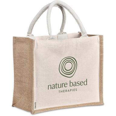 Chinsai Midi Jute & Cotton Tote NATURAL - Eco-Friendly Bags,Shoppers and Totes,Cotton Products,Jute Products,Bags,Bags