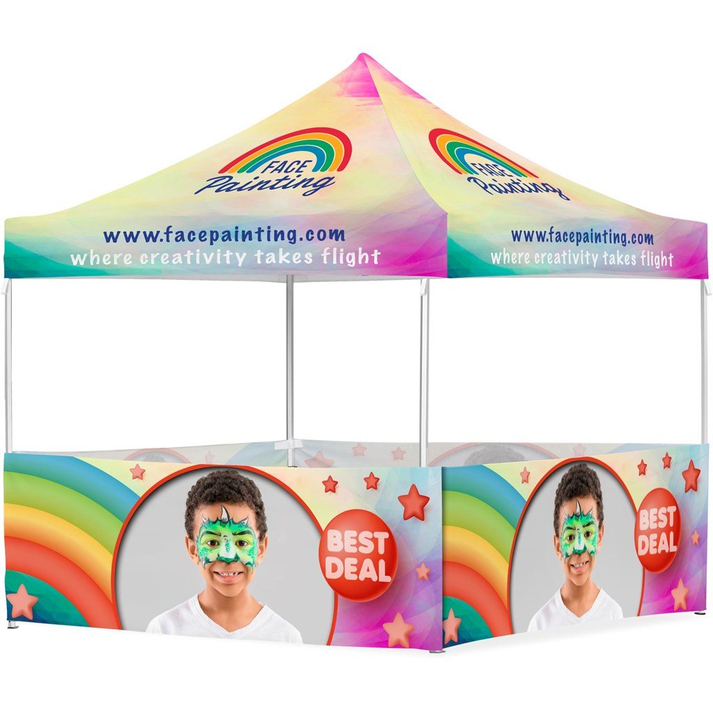 Coated Steel Sublimated Gazebo 3m x - 4 Half-Wall Skins - Gazebos