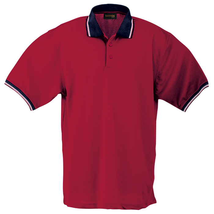 Colour Stripe Golfer Red/Navy/White / XL / Regular - Golf Shirts