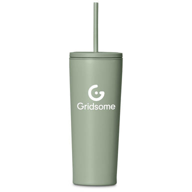 Concorde Stainless Steel & Plastic Double-Wall Tumbler Straw - 720ml SAGE - Travel Mugs and Tumblers,Ideas for Summer,Drinkware