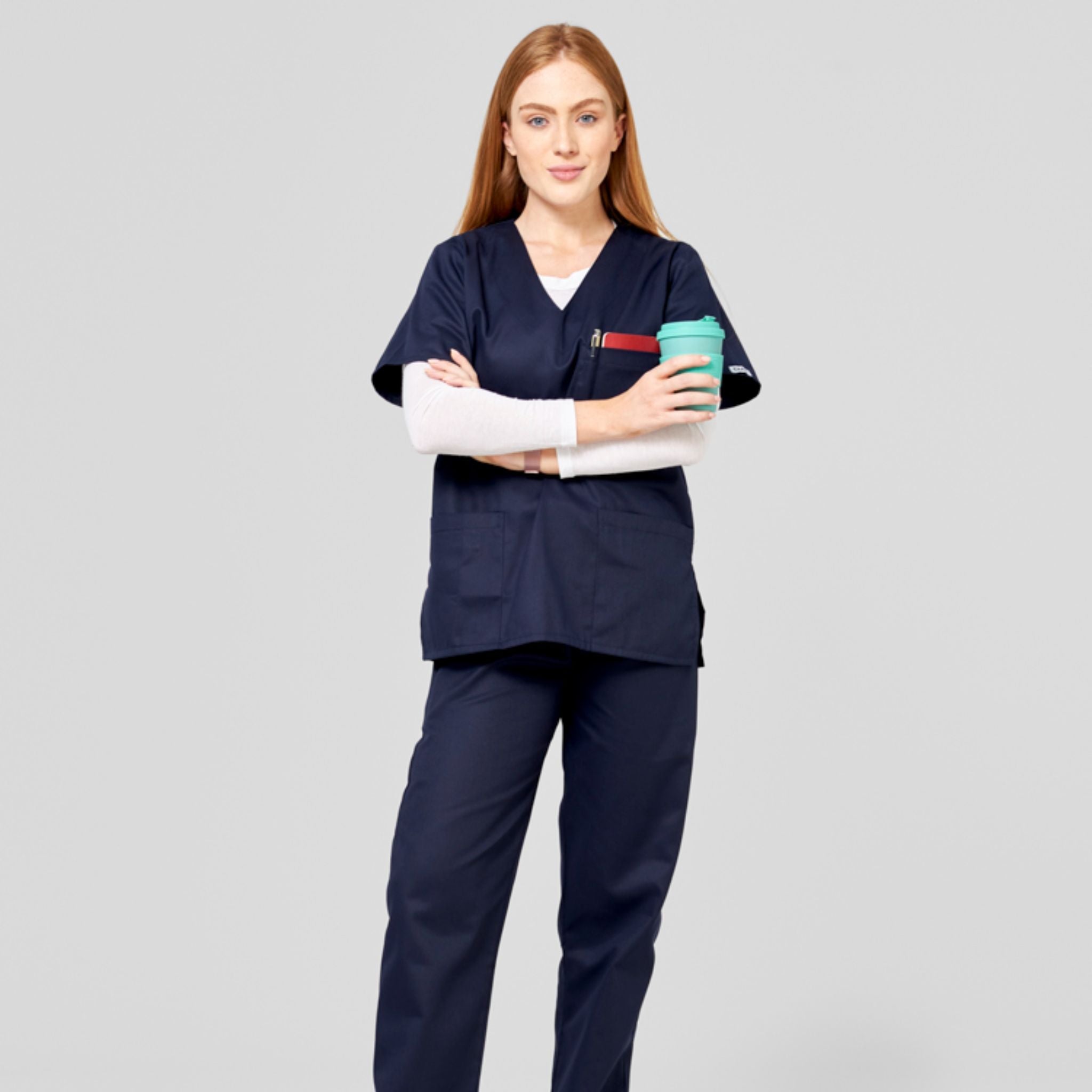Core Professional Scrub Set-Scrubs-Navy Blue