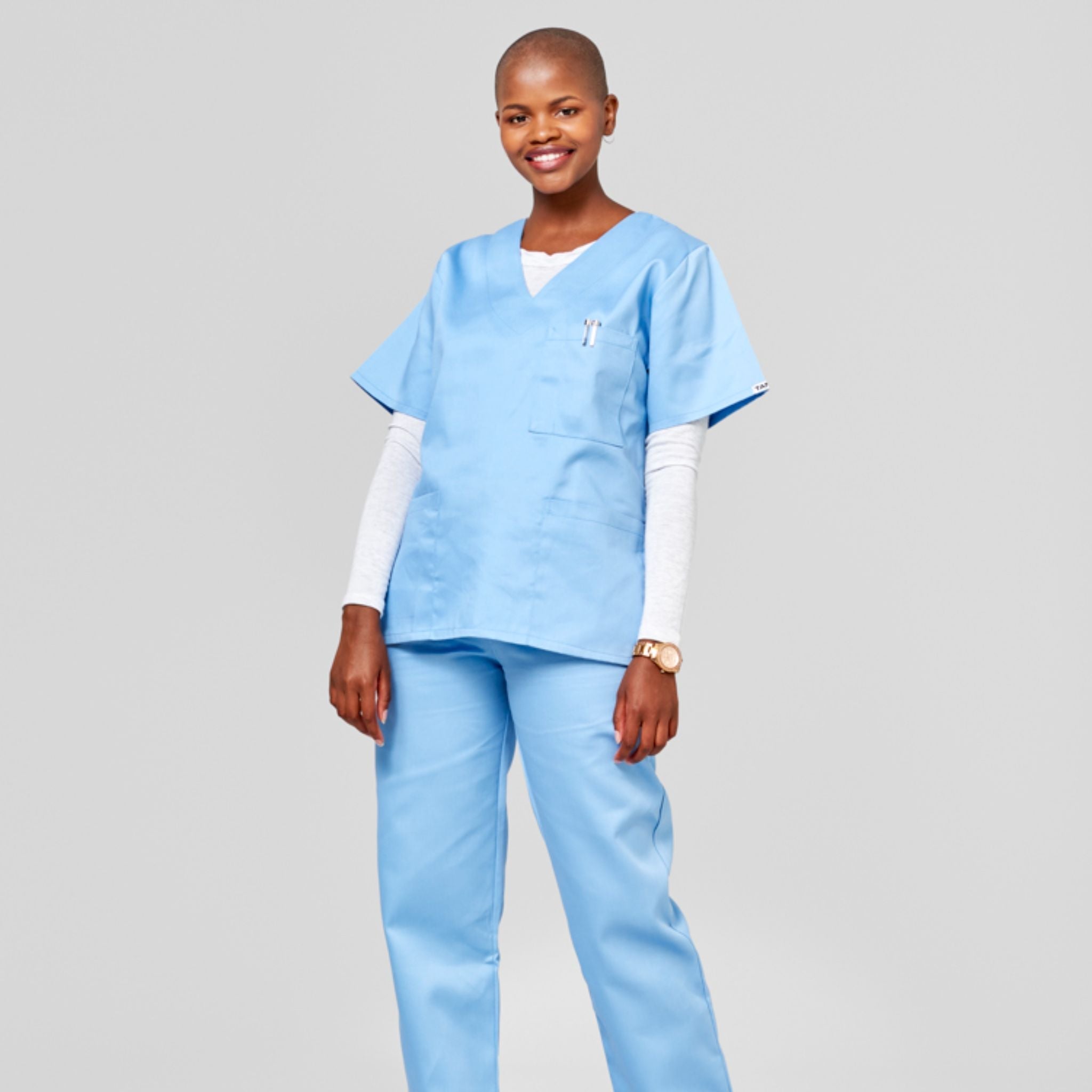 Core Professional Scrub Set-Scrubs-Powder Blue