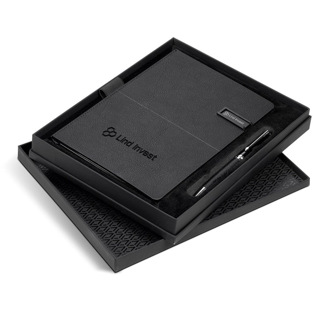 Corinthia USB Notebook & Pen Set - 32GB Black / BL - Notebooks Notepads