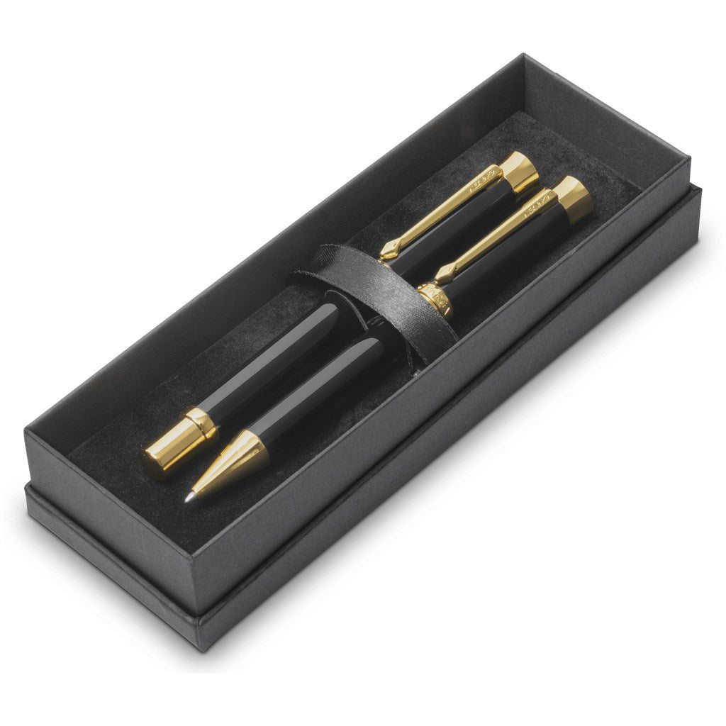 Corona Ball Pen & Rollerball Set Black / BL - Pens