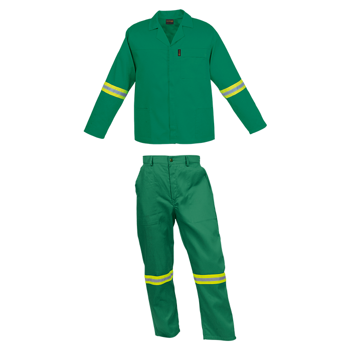 Creative Budget Poly Cotton Conti Suit with Reflective Emerald / J32 / Regular - Protective Outerwear