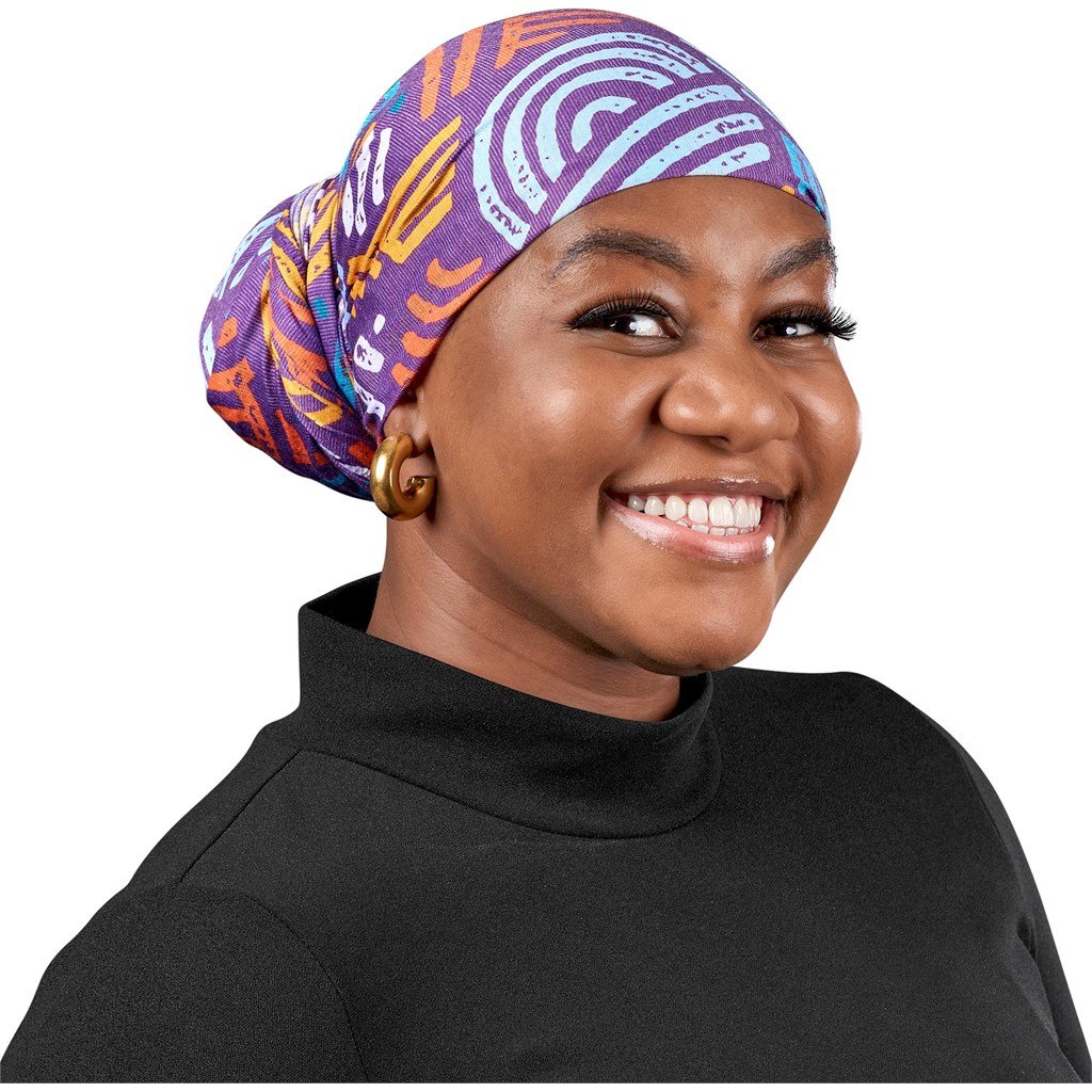 Custom Crown Polyester Head Wrap BLACK - Personal Care and Pamper Gifts,Custom Gifts