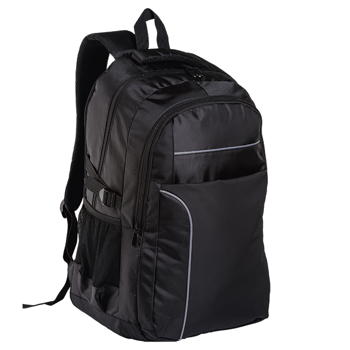 Curved Piping Backpack Black / STD / Regular - Backpacks