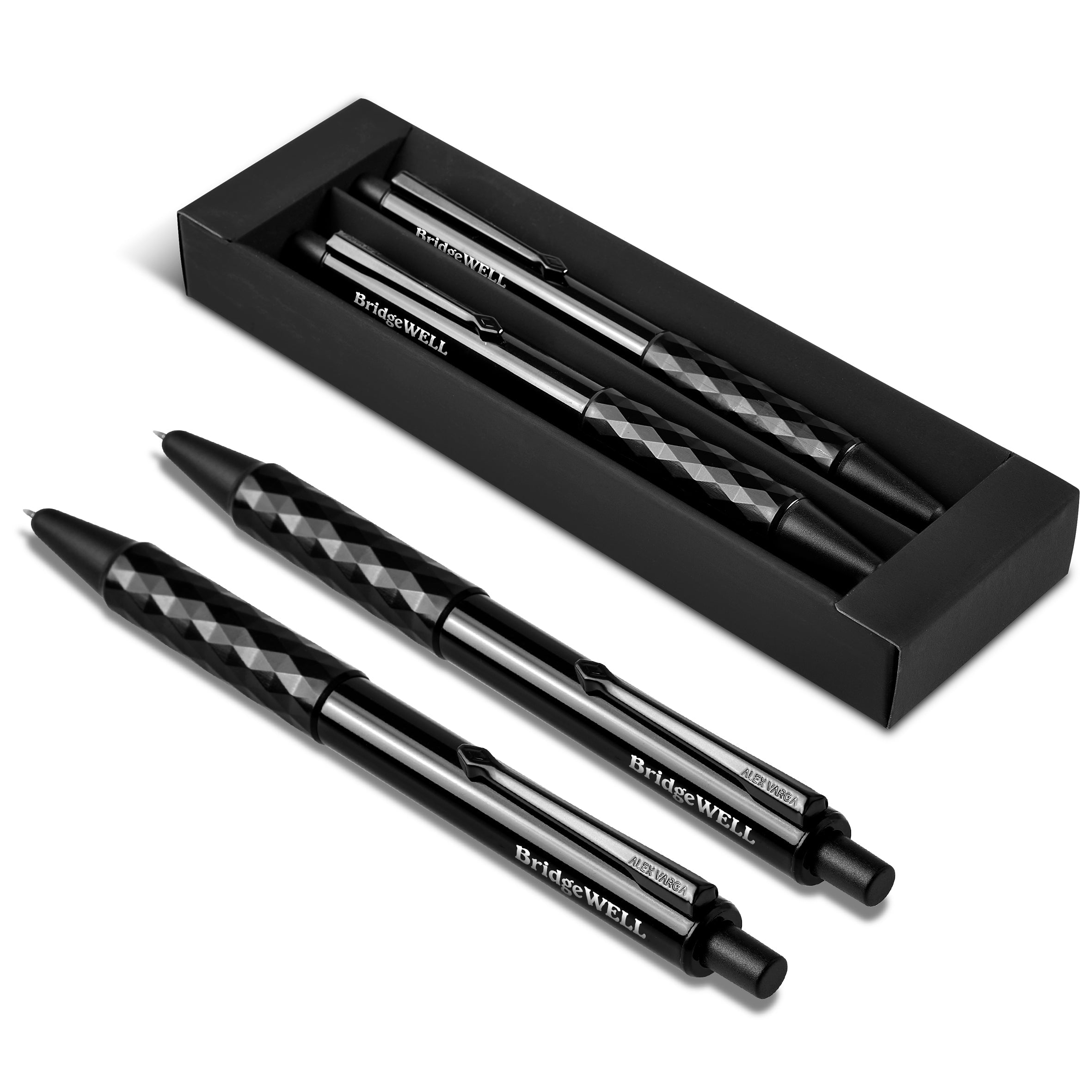 Alex Varga Cyrion Ball Pen & Pencil Set-Pen & Pencil Sets-Black-BL