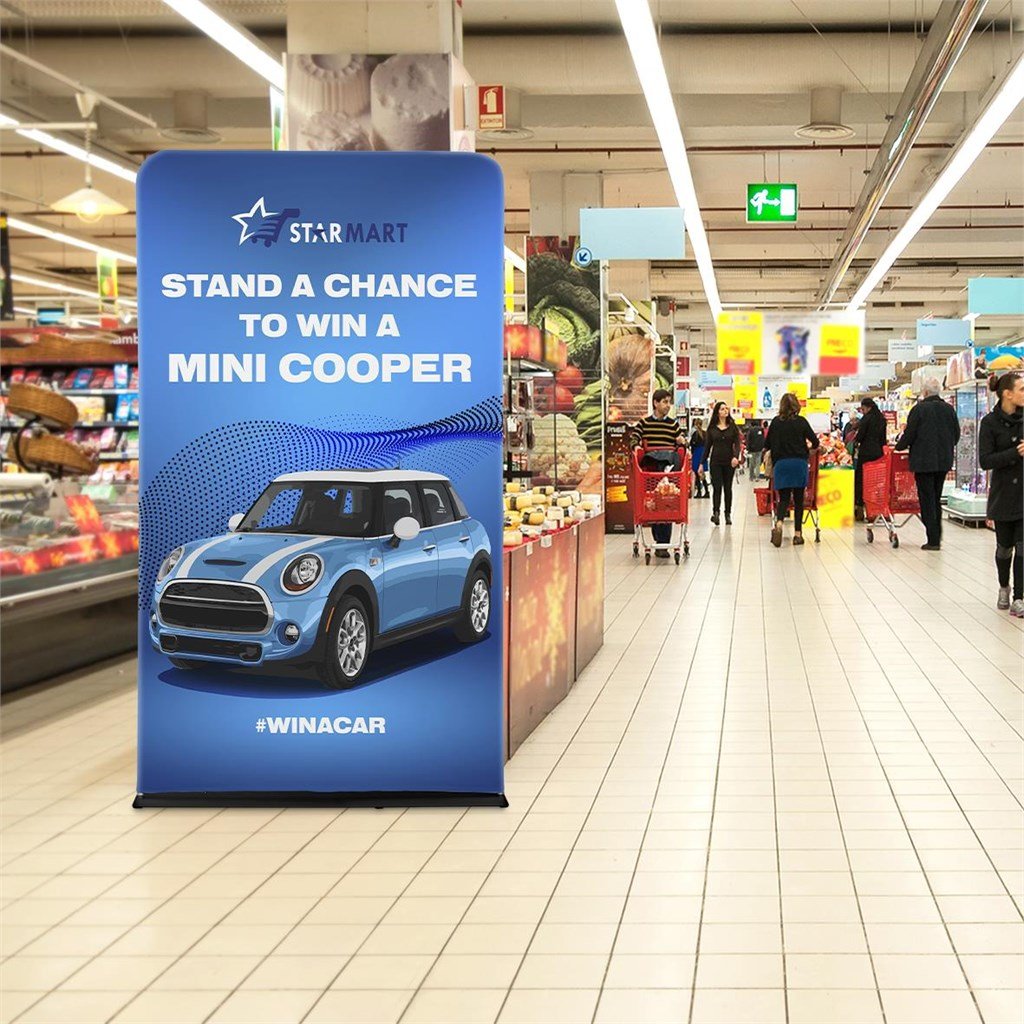 Double Sided Fabric Tube System 1.5m - Displays