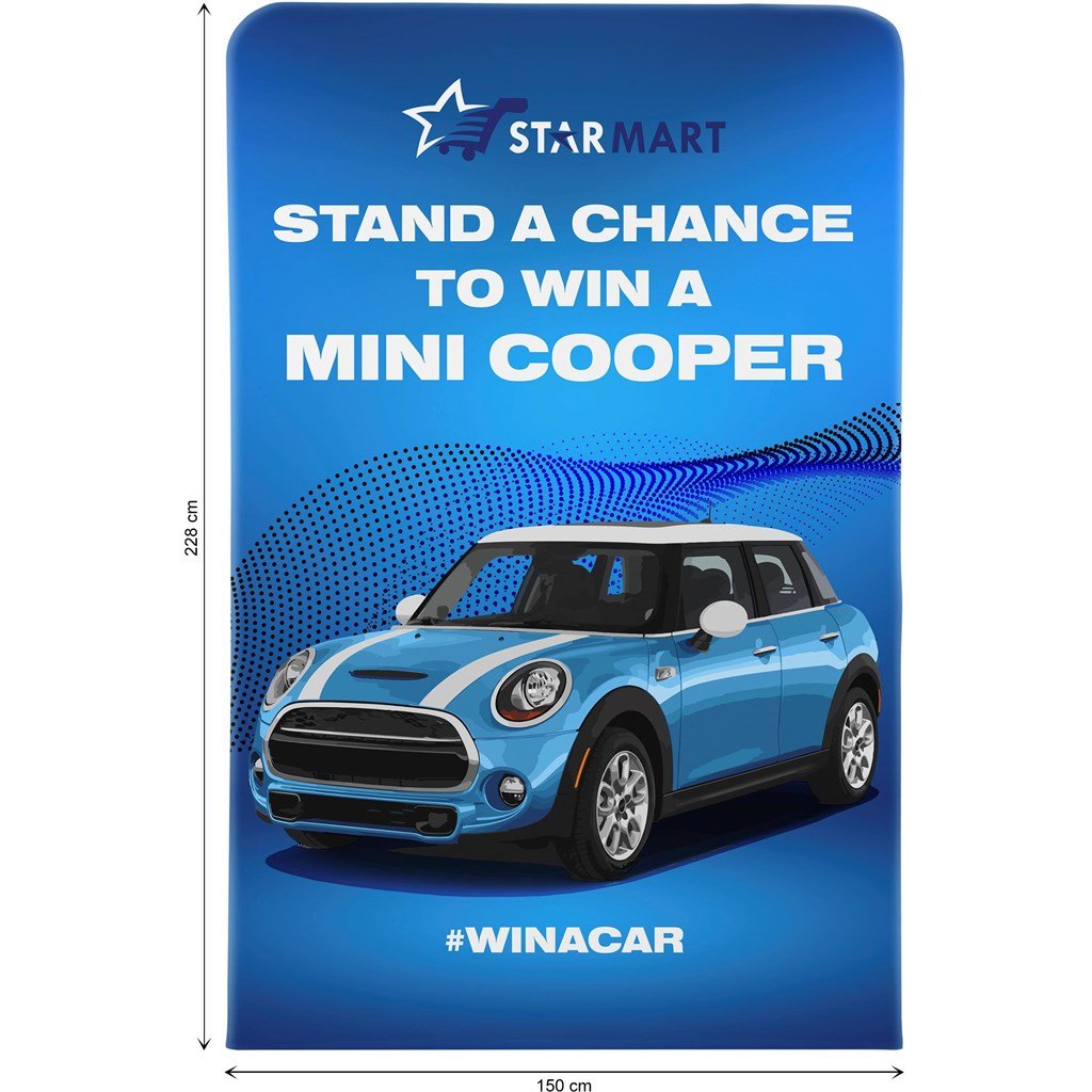 Double Sided Fabric Tube System Skin 1.5m (Comp) - Display Skins