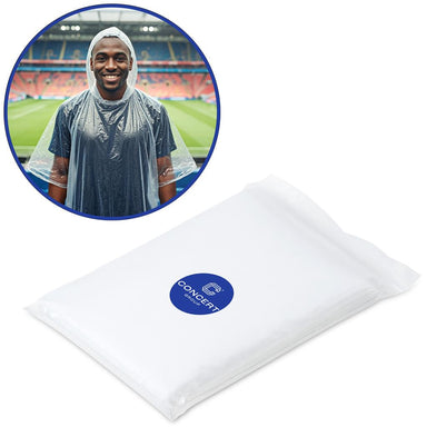 Downpour Emergency Rain Poncho TRANSPARENT - Promotional Giveaways,Promotional Giveaways