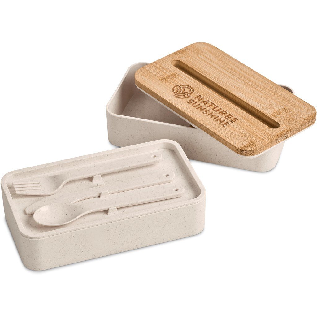 Dura Wheat Straw & Bamboo Lunch Box Set NATURAL - Foodware,Eco-Friendly,Wheat Products,Ideas for Work
