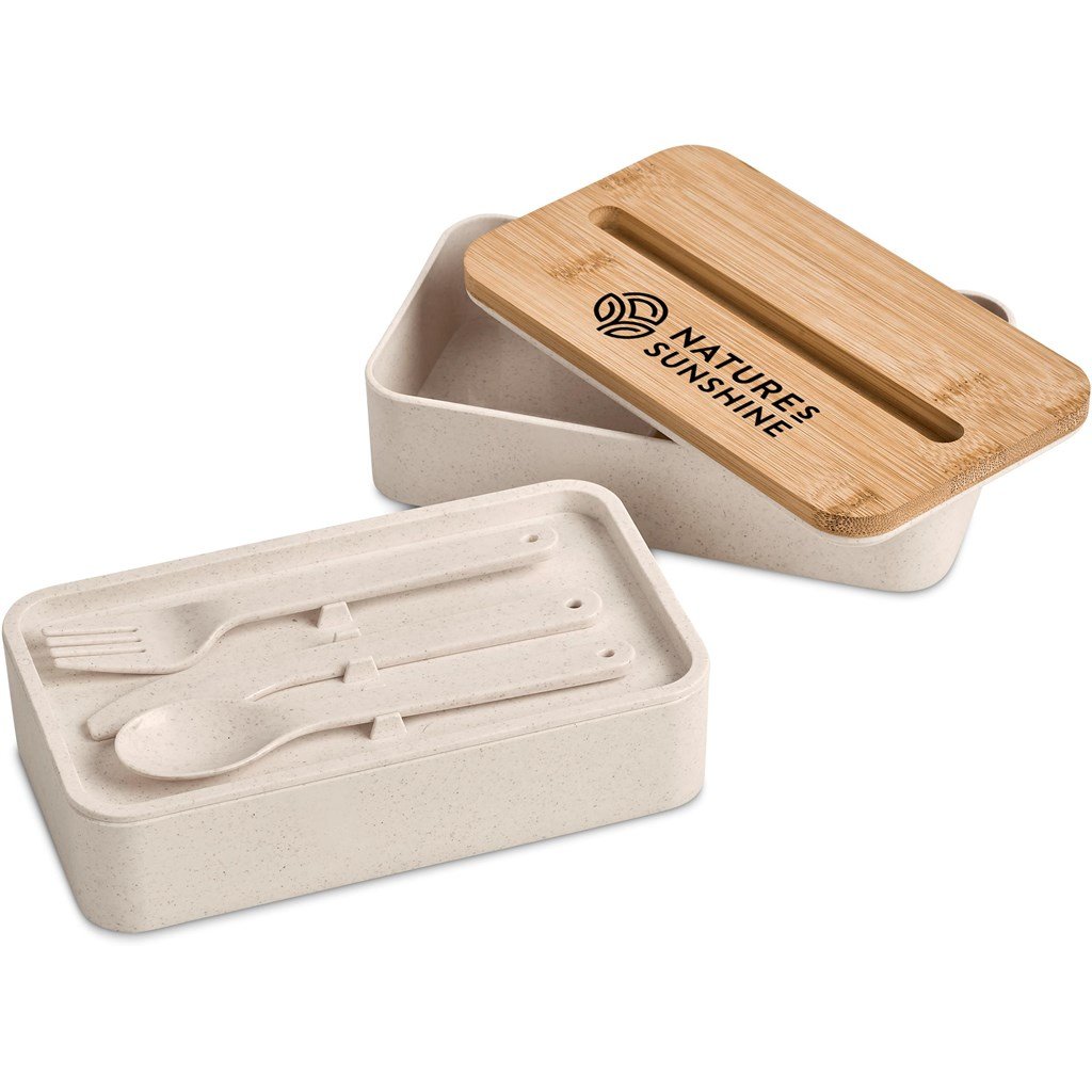 Dura Wheat Straw & Bamboo Lunch Box Set NATURAL - Foodware,Eco-Friendly,Wheat Products,Ideas for Work