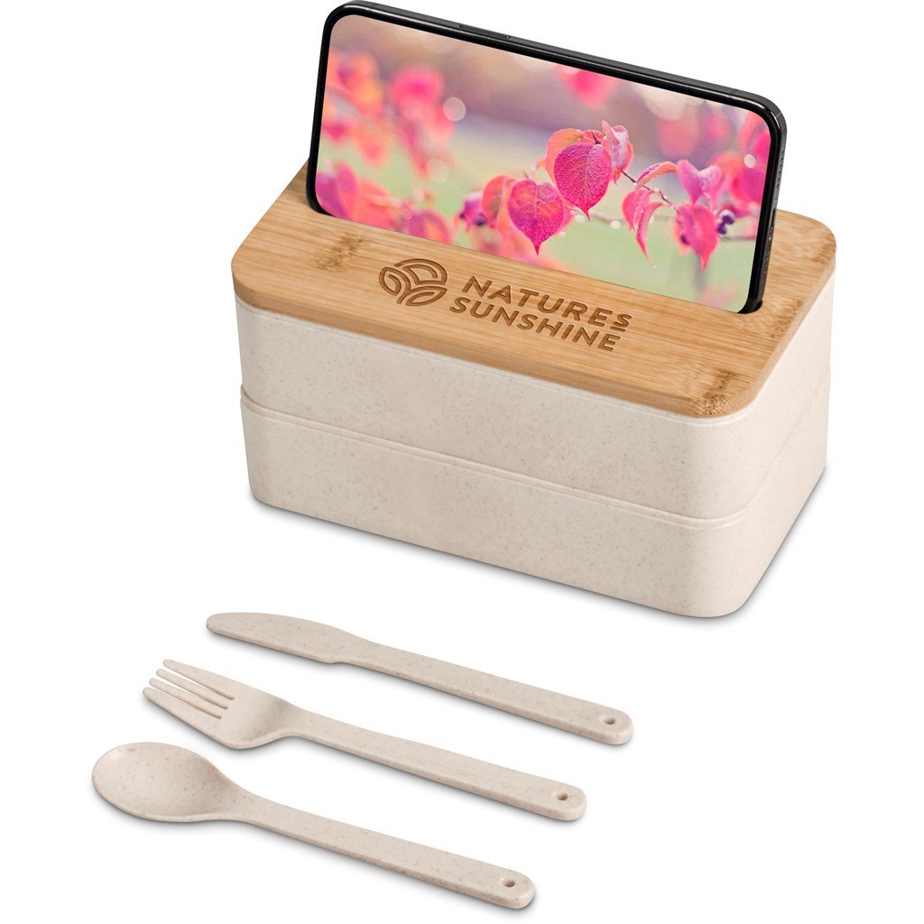 Dura Wheat Straw & Bamboo Lunch Box Set NATURAL - Foodware,Eco-Friendly,Wheat Products,Ideas for Work