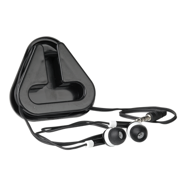Earphones in Triangular Protective Case Black / STD / Last Buy - Technology