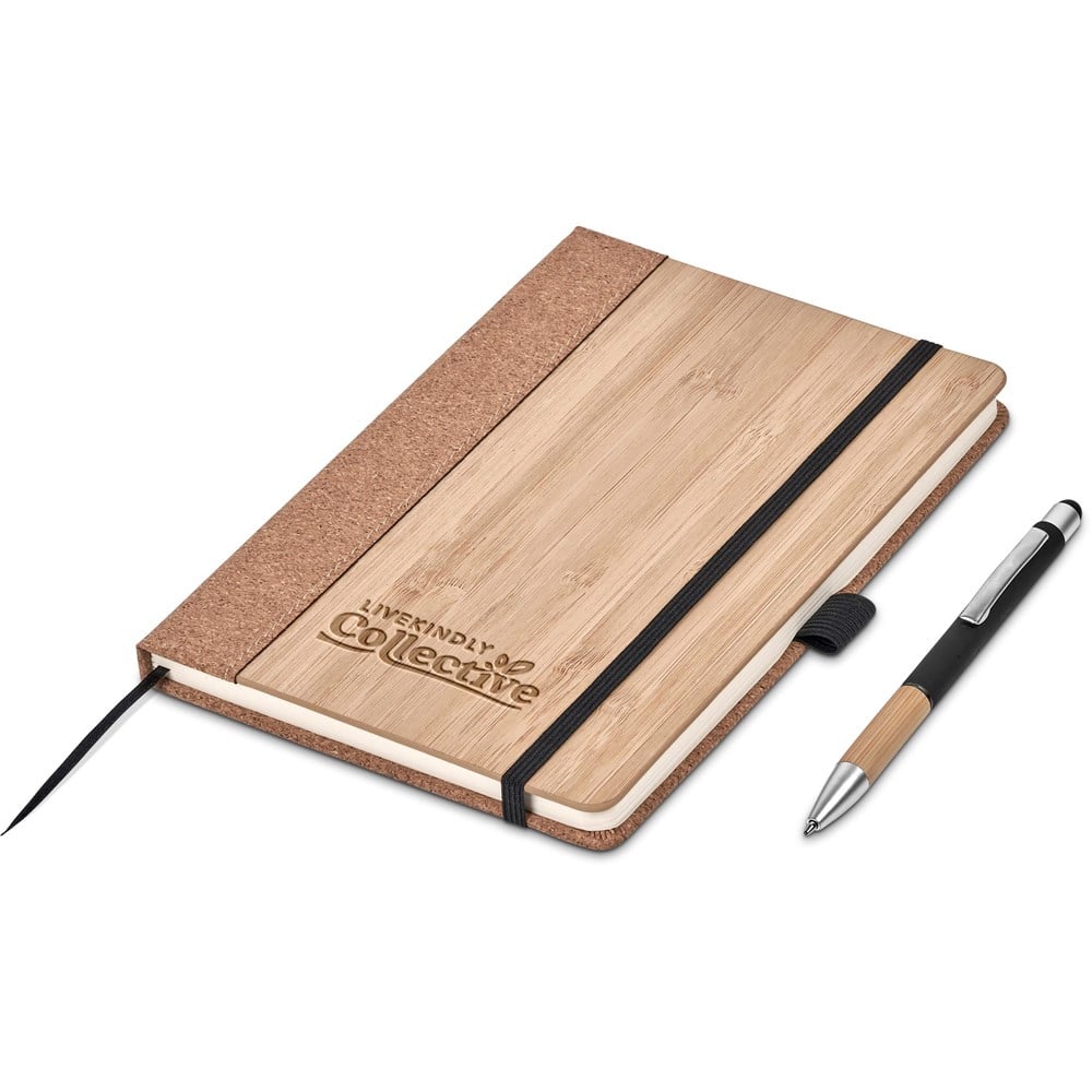 Eri Bamboo & Cork Notebook Pen Set Natural / NT