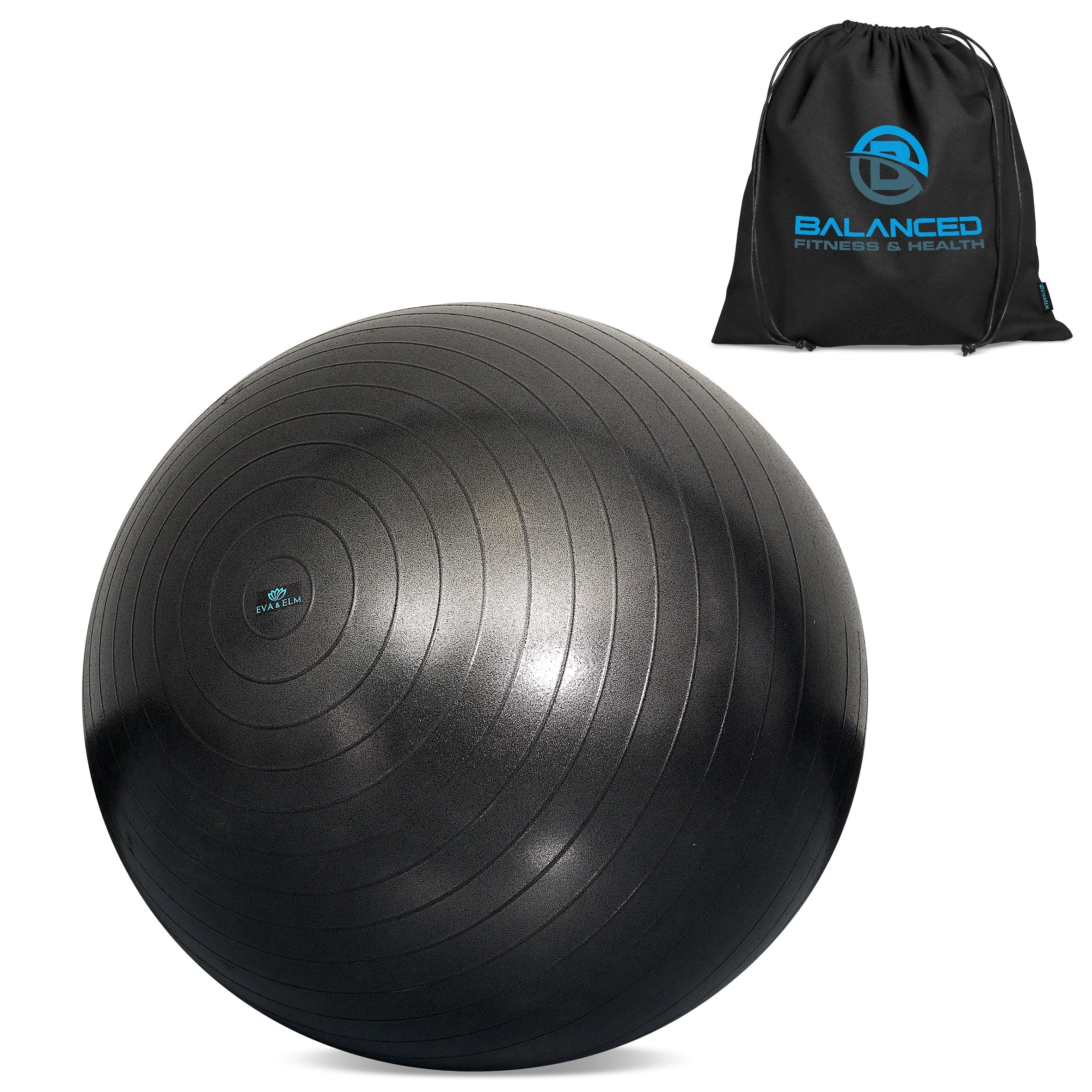 Eva & Elm Comet Anti-Burst Gym Ball Black / BL