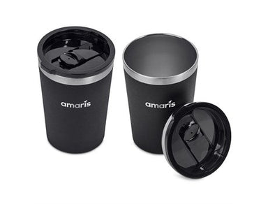 Figo Stainless Steel Vacuum Tumbler – 370ml Black / BL