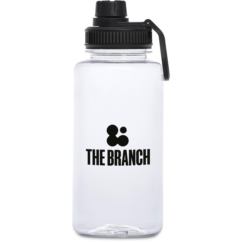 Franco Recycled PET Water Bottle – 1Litre BLACK - Bottles,Recycled Products,Recycled Drinkware,Drinkware