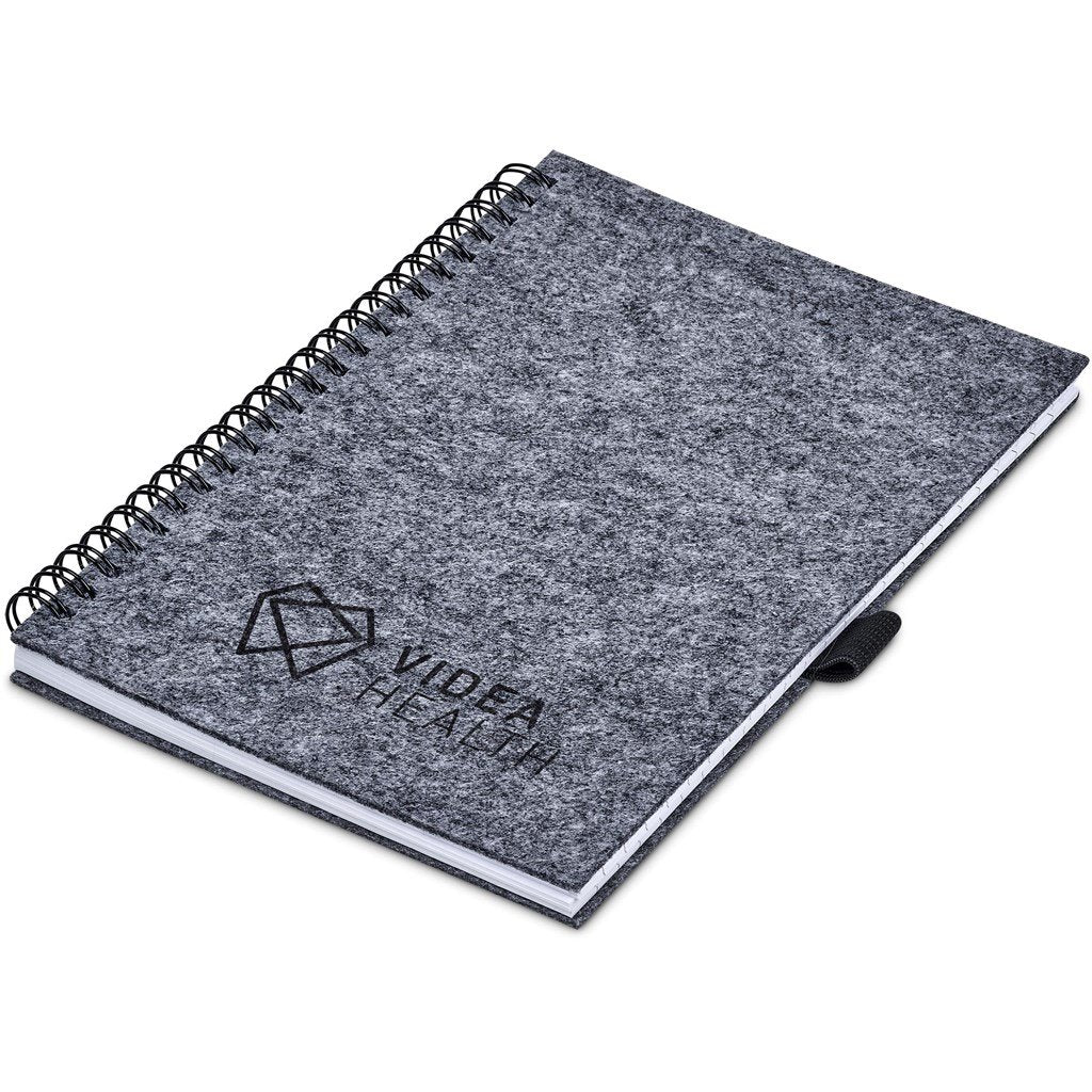 Fuji Recycled PET Felt A5 Spiral Notebook GREY - Notebooks,Eco-Friendly Notebooks,Recycled Products,Notebooks,Ideas