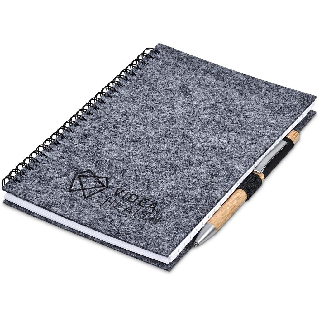 Fuji Recycled PET Felt A5 Spiral Notebook GREY - Notebooks,Eco-Friendly Notebooks,Recycled Products,Notebooks,Ideas