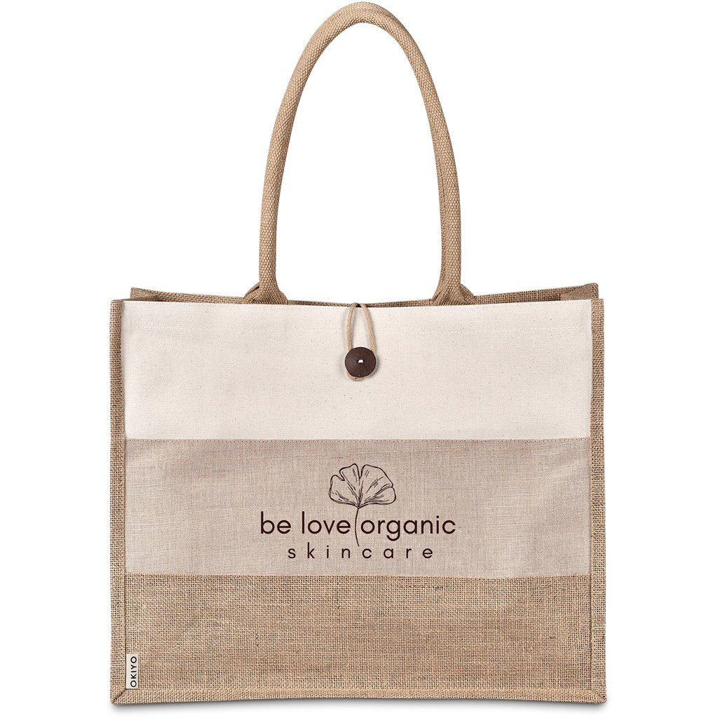 Fukei Jute & Cotton Tote NATURAL - Eco-Friendly Bags,Shoppers and Totes,Jute Products,Bags,Ideas for Summer,Ideas the Beach,Bags