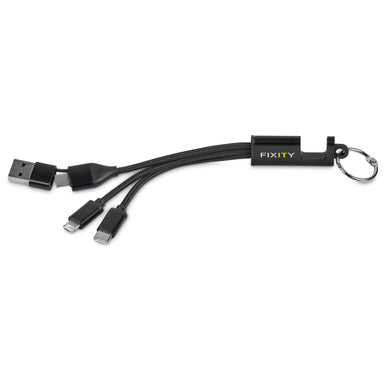 Furban 4-in-1 Charging Cable with Phone Stand Black / BL