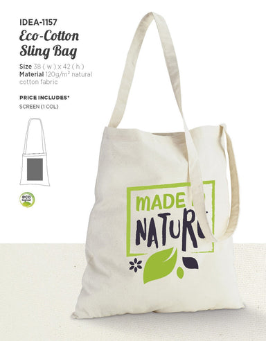 Eco-Cotton Sling Bag-Natural-NT