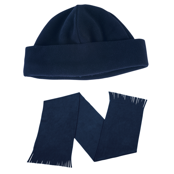 Glacier Scarf and Beanie Set Navy / STD / Regular - Winter Range