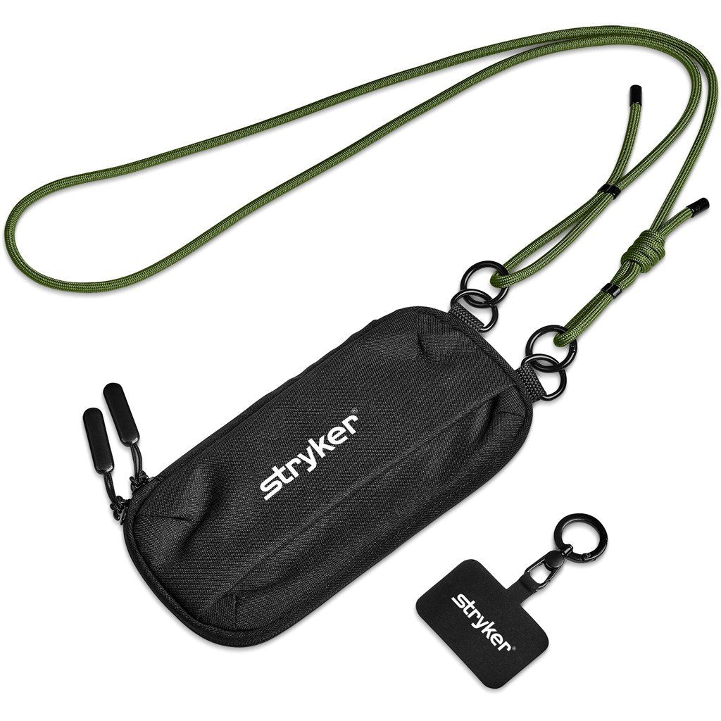 Glam Recycled PET Crossbody Bag & Phone Strap MILITARY GREEN - and Waist Bags,Lanyards,Lanyards