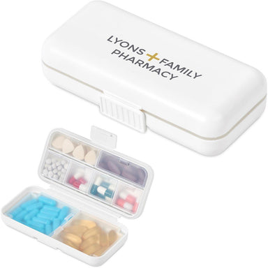 Grid Travel Pill Box SOLID WHITE - Accessories,Travel Essentials,Ideas for Women,Personal Care And Pamper