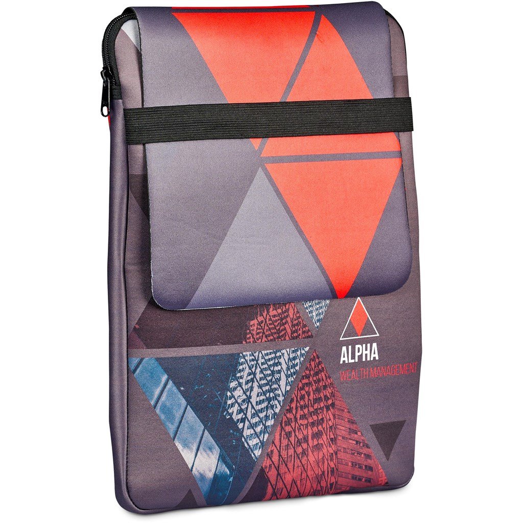 Custom Grotto 13 inch Neoprene Laptop Sleeve With Build-In Mouse Pad BLACK - Tech Sleeves,Custom Sleeves