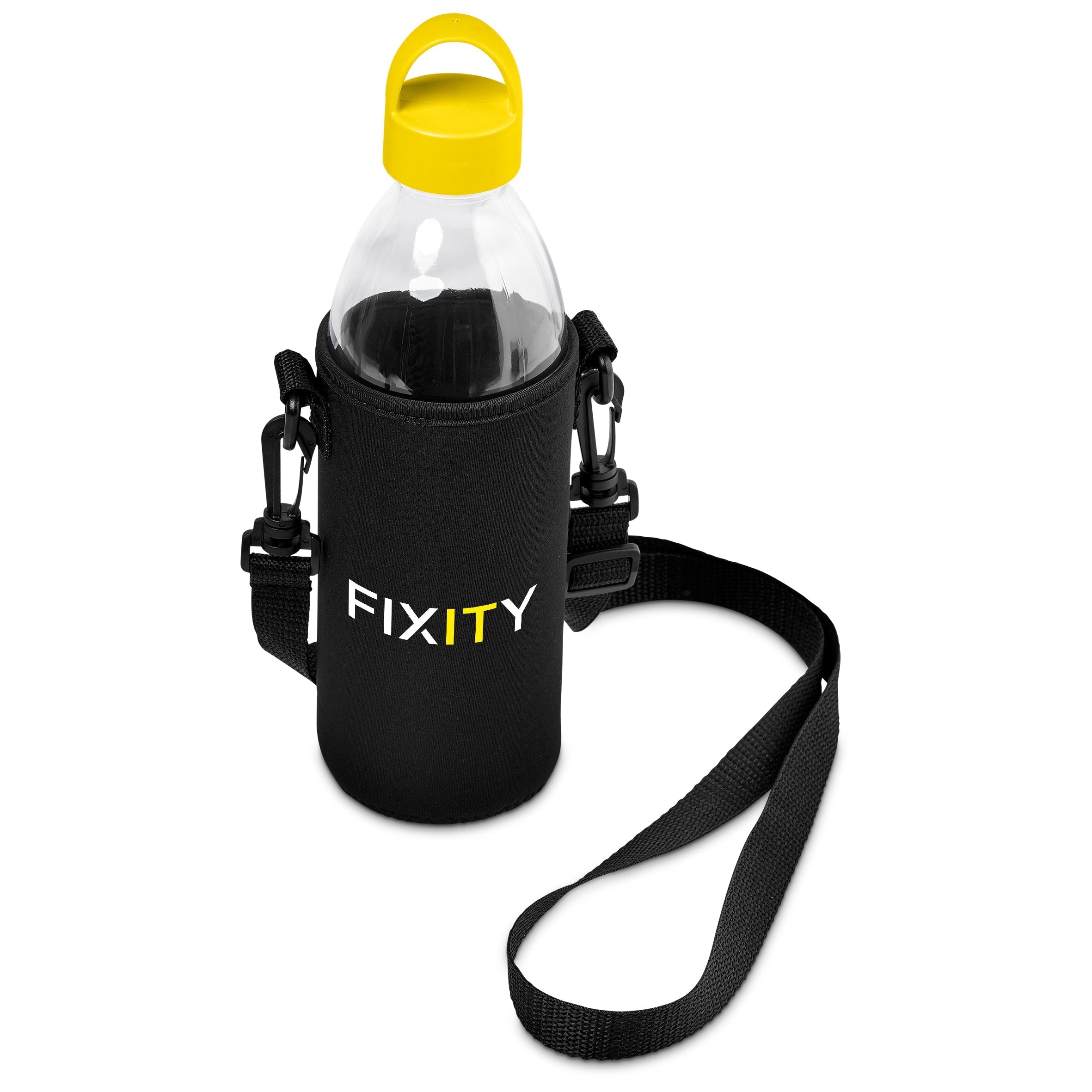 Hands-Free Glass Water Bottle – 850ml Yellow / Y