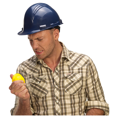 Hard Hat Shaped Stress Ball Yellow / STD / Regular - Office Accessories